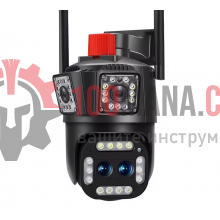 WiFi Камера Icsee 3х12MP с 3бр обектива и 10х увеличаване, цветно виждане, аудио